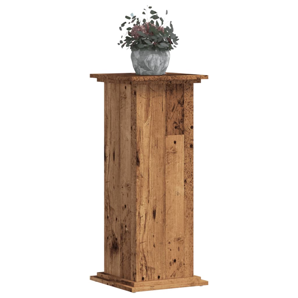 Supporto per Piante Legno Vecchio 33x33x80 cm Legno Multistrato