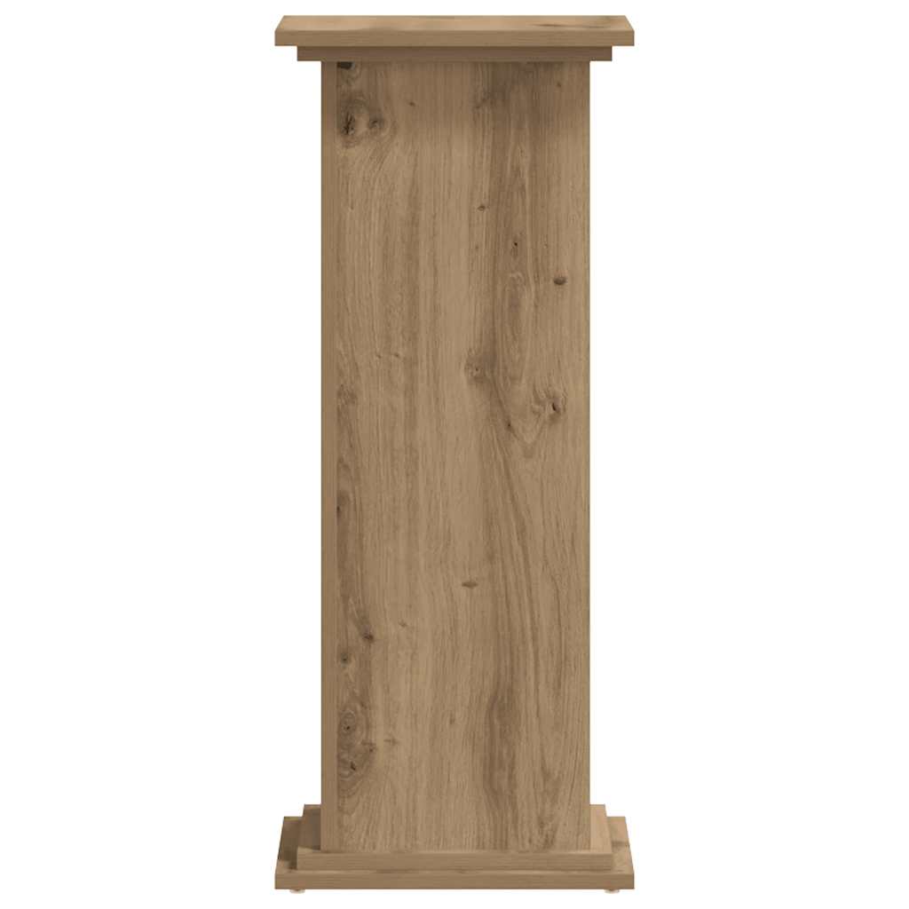 Supporto per Piante Rovere Artigianale 33x33x80 cm Multistrato