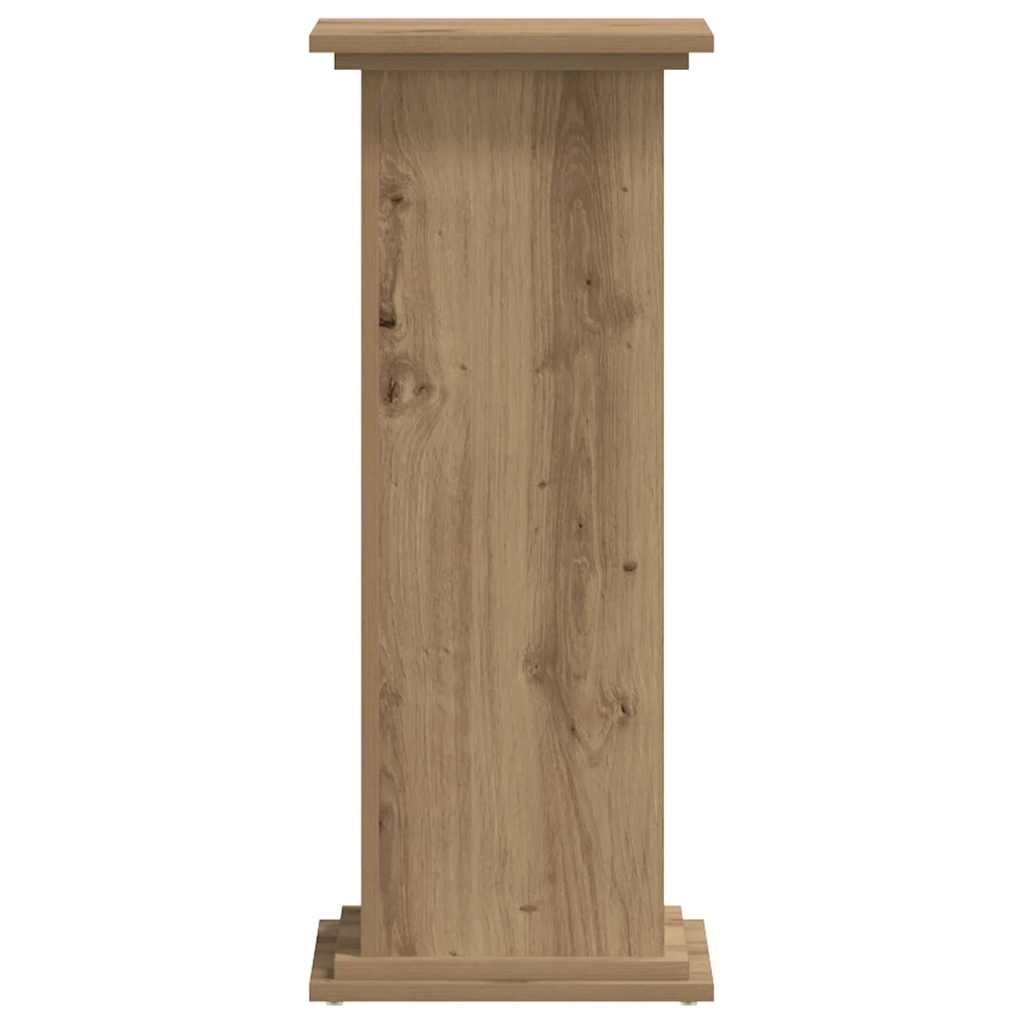 Supporto per Piante Rovere Artigianale 33x33x80 cm Multistrato