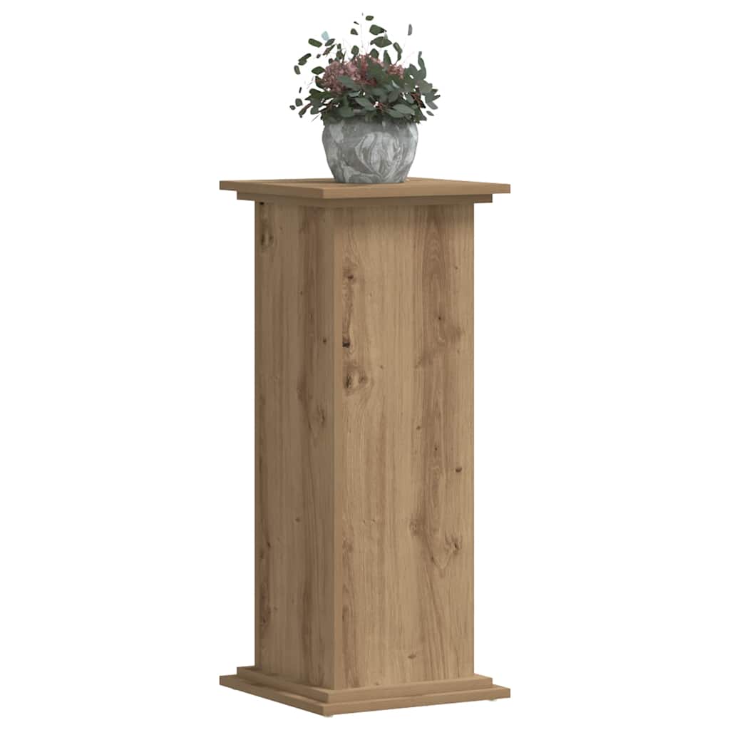 Supporto per Piante Rovere Artigianale 33x33x80 cm Multistrato