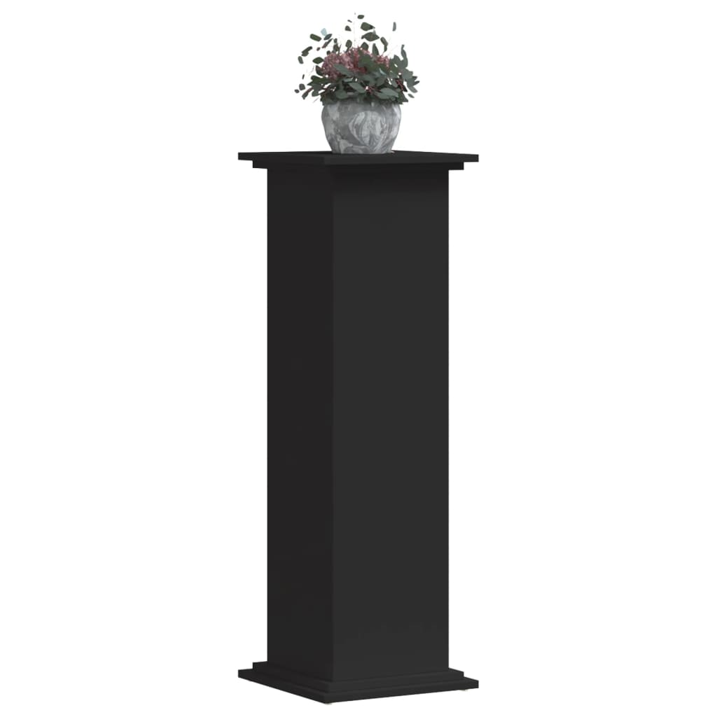 Supporto per Piante Nero 33x33x100 cm in Truciolare