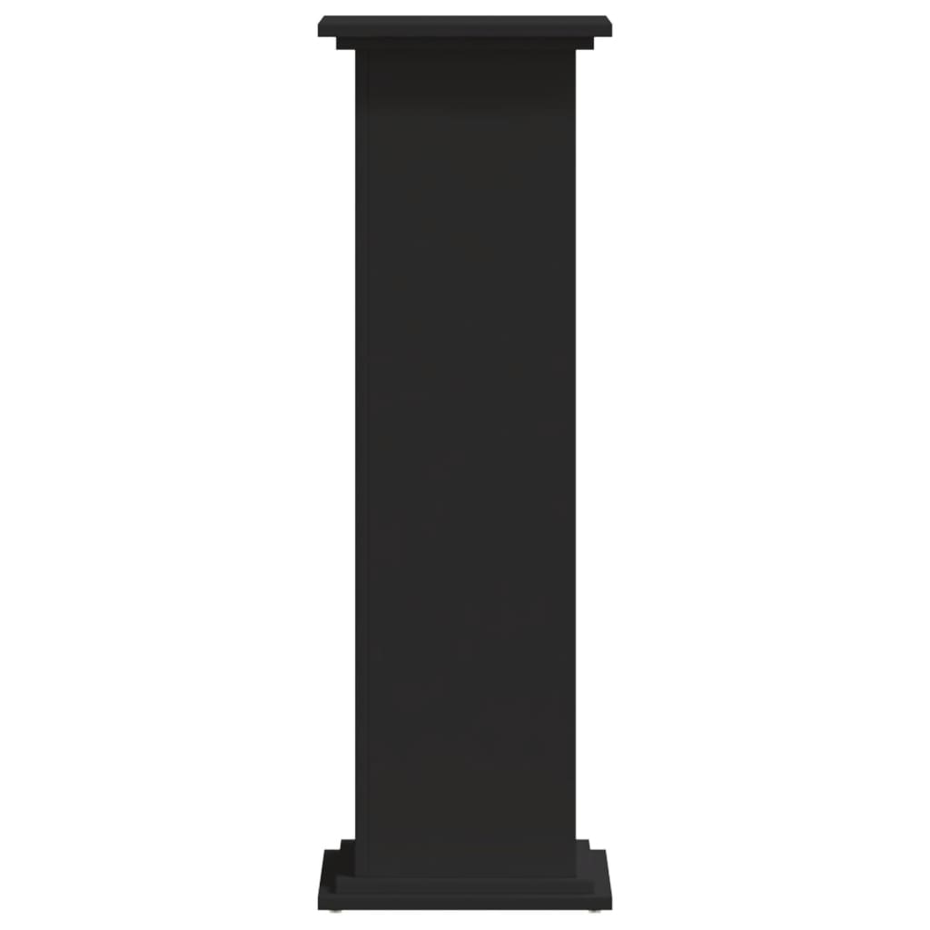 Supporto per Piante Nero 33x33x100 cm in Truciolare