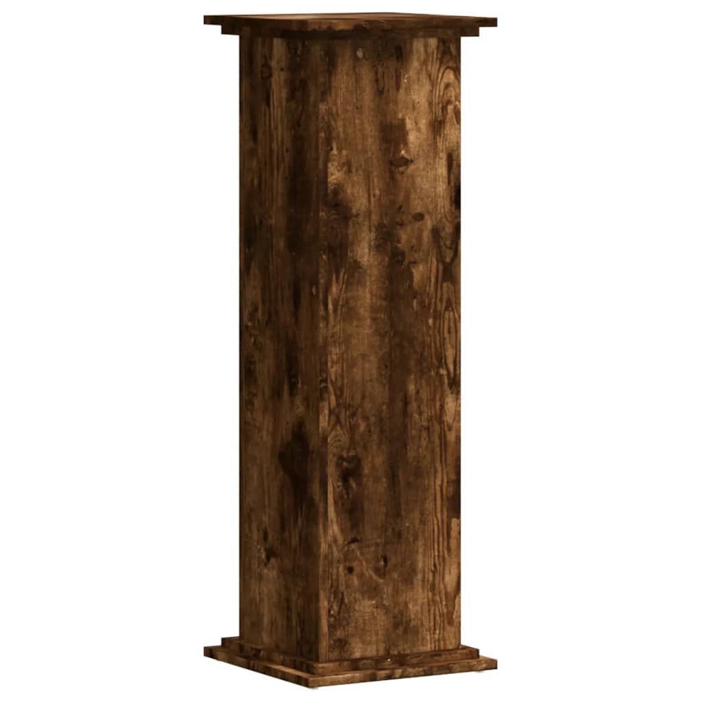 Supporto per Piante Rovere Fumo 33x33x100 cm in Truciolato