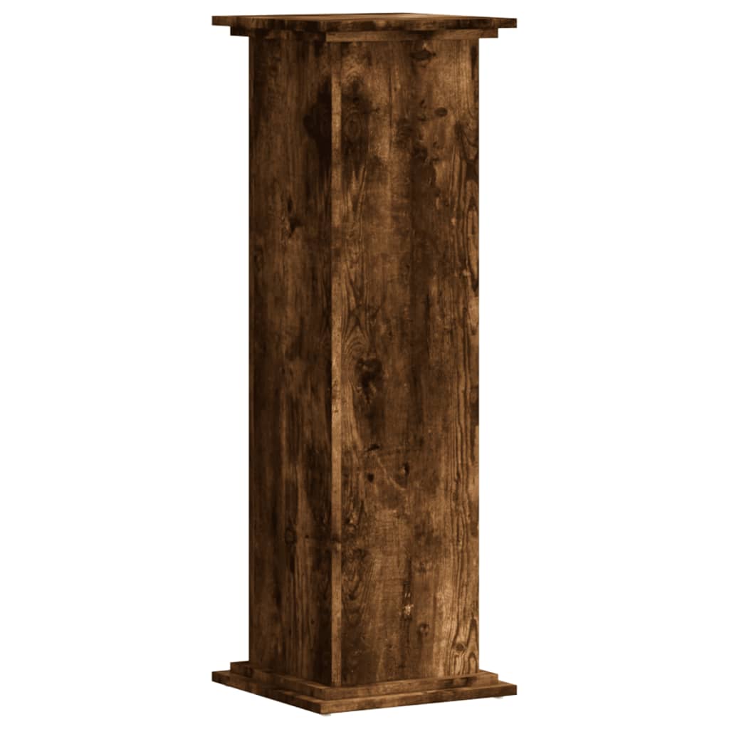 Supporto per Piante Rovere Fumo 33x33x100 cm in Truciolato