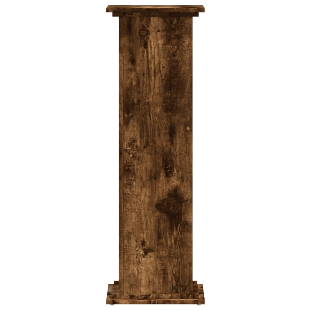 Supporto per Piante Rovere Fumo 33x33x100 cm in Truciolato