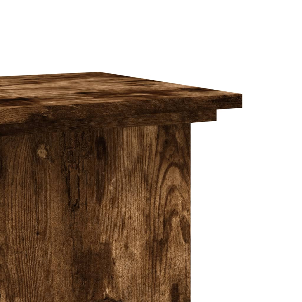 Supporto per Piante Rovere Fumo 33x33x100 cm in Truciolato