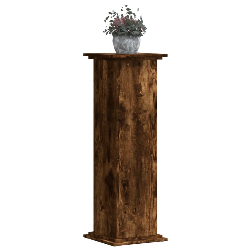Supporto per Piante Rovere Fumo 33x33x100 cm in Truciolato