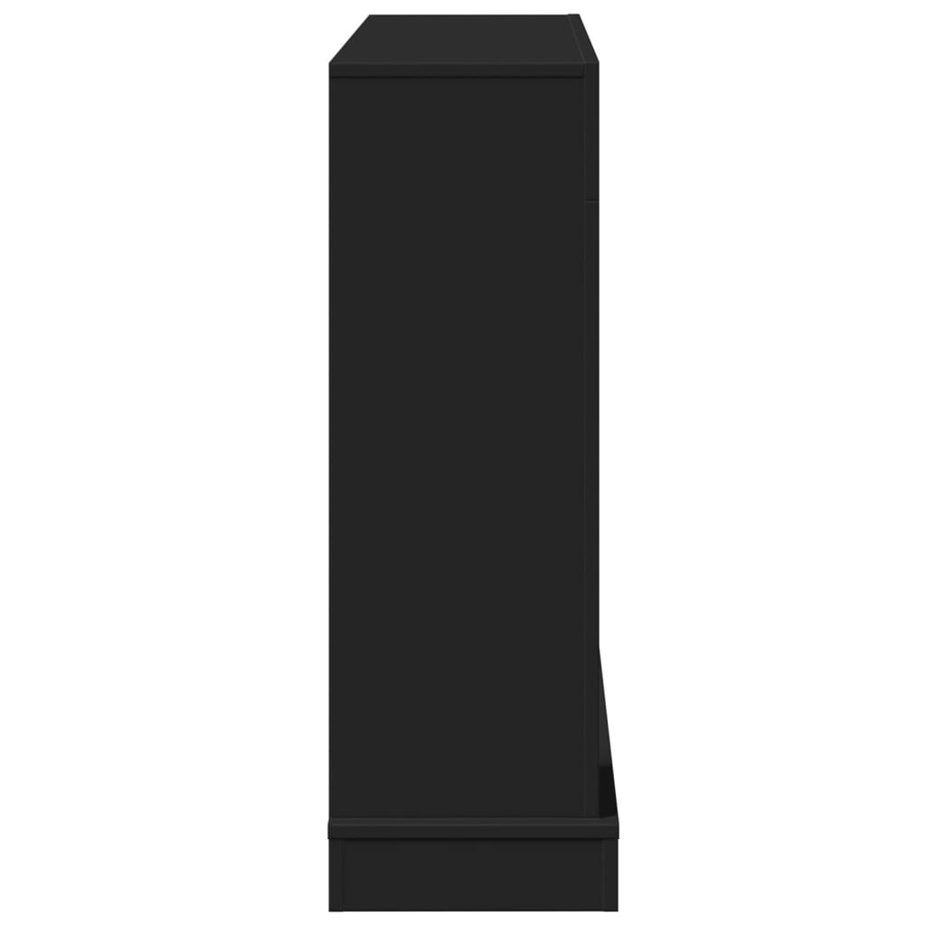 Cornice per Camino Nera 100x30x87,5 cm in Truciolato