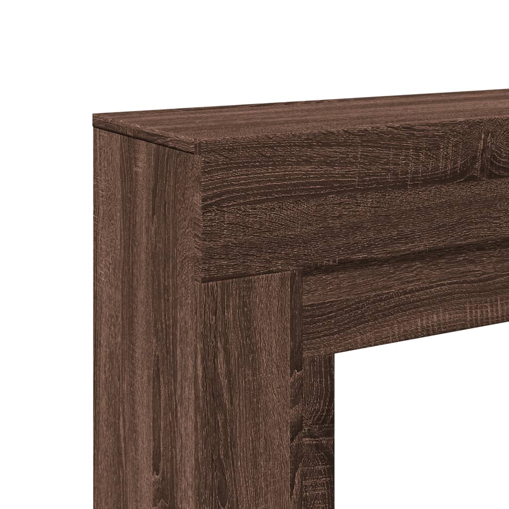 Cornice per Camino Rovere Marrone 100x30x87,5 cm in Truciolato