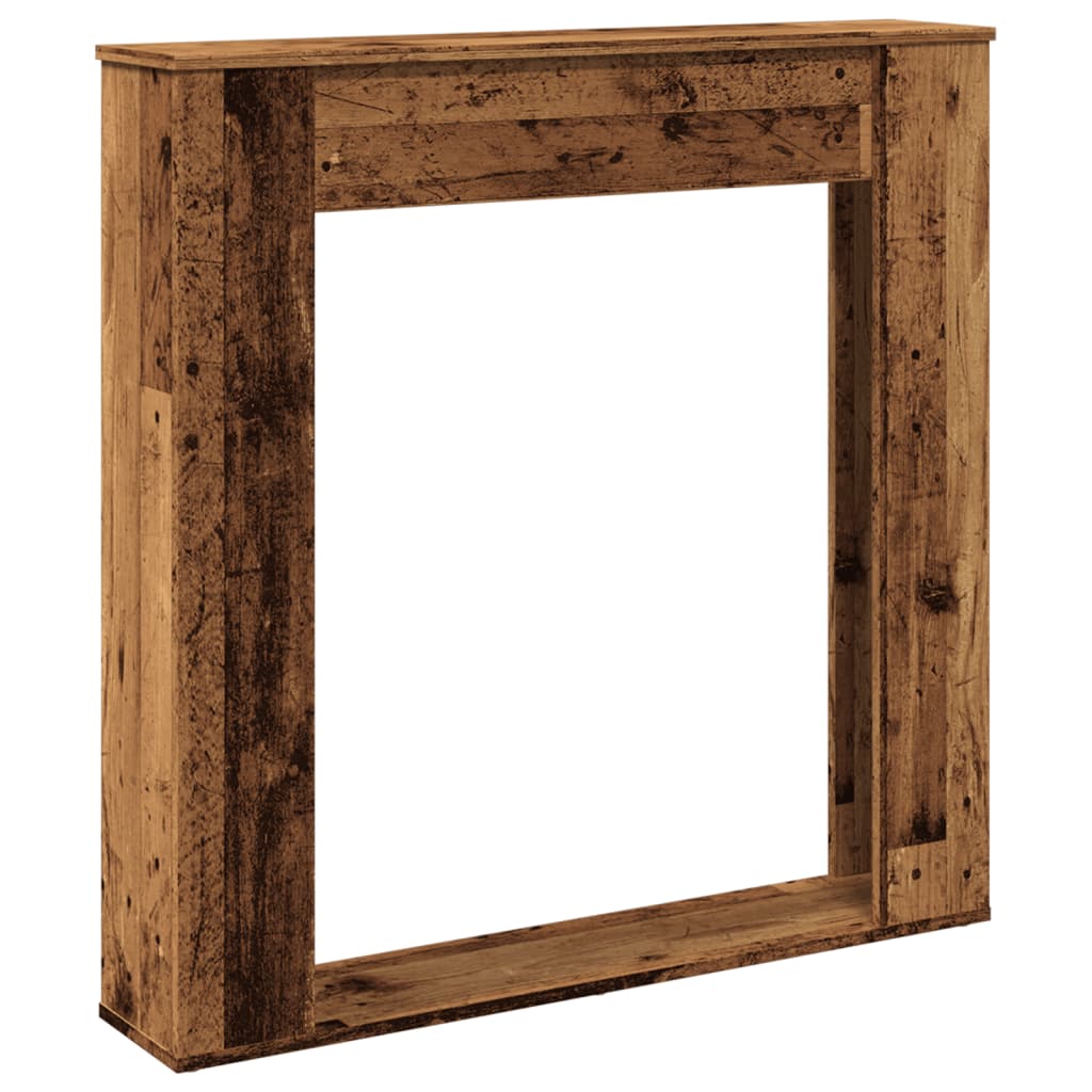 Cornice per Camino Legno Antico 100x20x100 cm in Truciolato