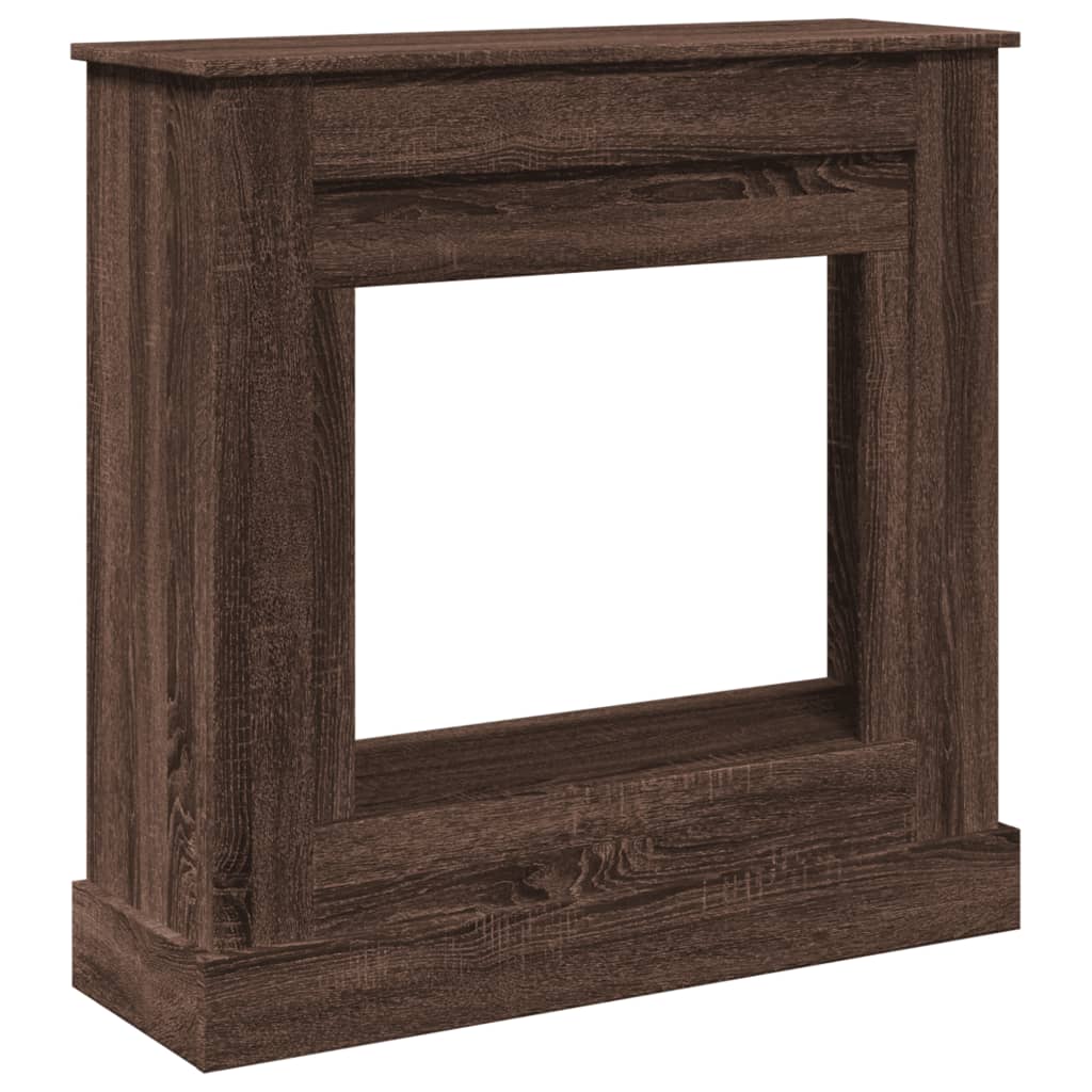 Cornice per Camino Rovere Marrone 90x30x90 cm in Truciolato
