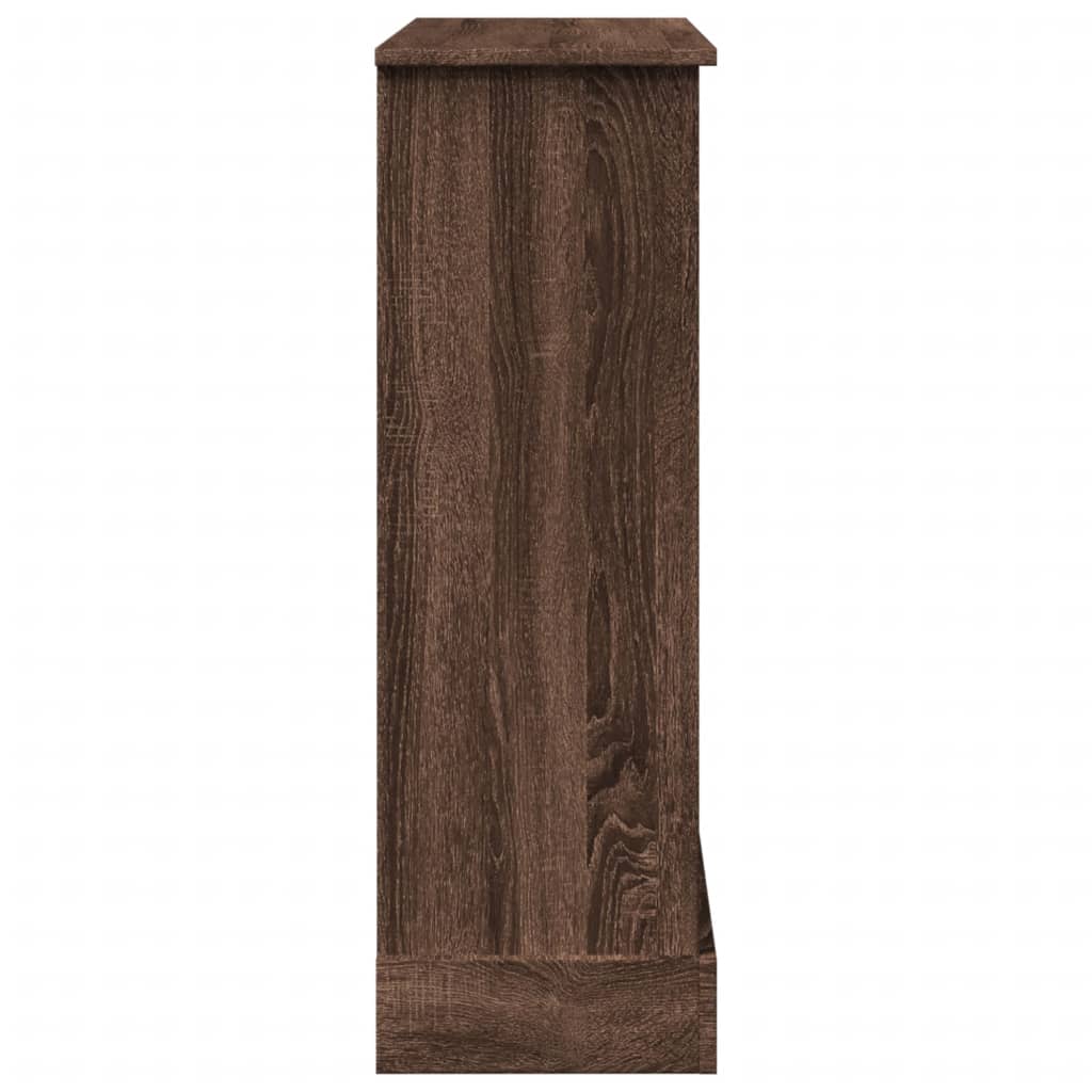 Cornice per Camino Rovere Marrone 90x30x90 cm in Truciolato