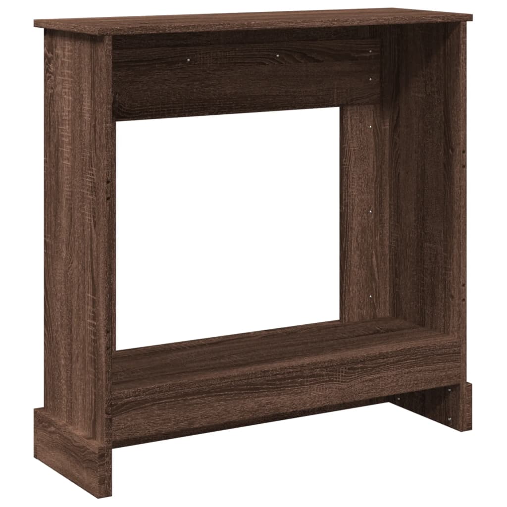 Cornice per Camino Rovere Marrone 90x30x90 cm in Truciolato