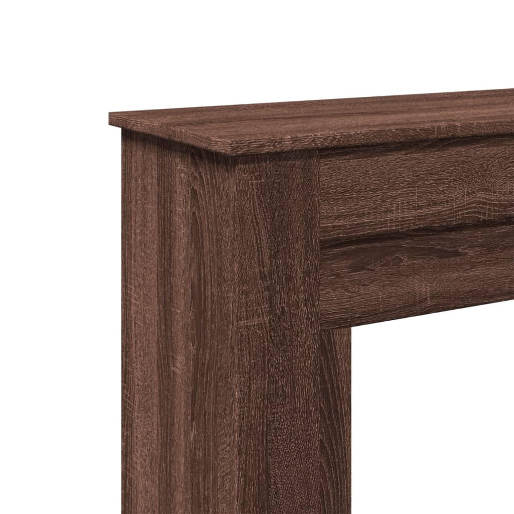 Cornice per Camino Rovere Marrone 90x30x90 cm in Truciolato