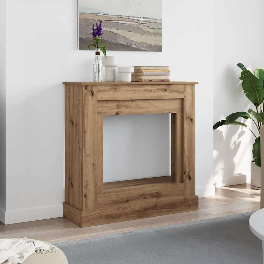 Cornice per Camino Rovere Artigianale 90x30x90 cm Truciolato
