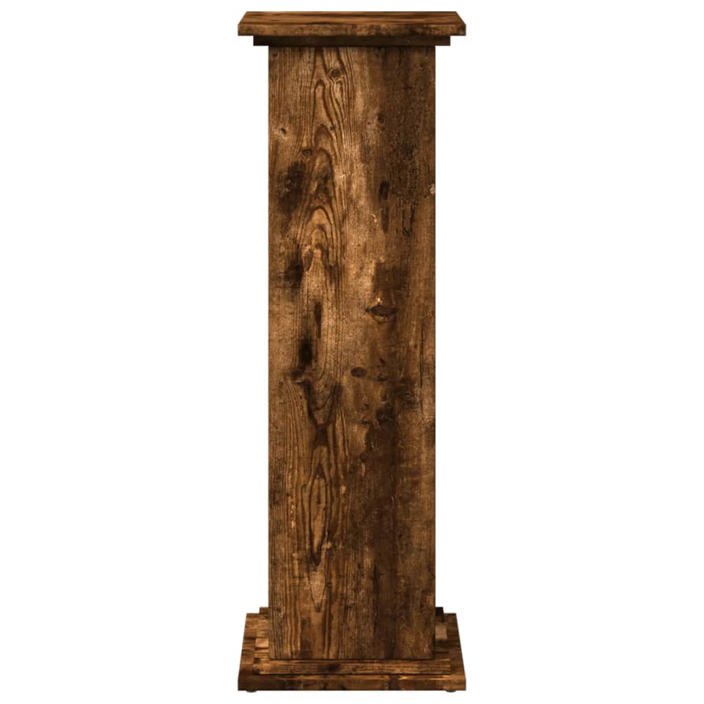 Espositore con Portaoggetti Rovere Fumo 31x30x90cm Truciolato