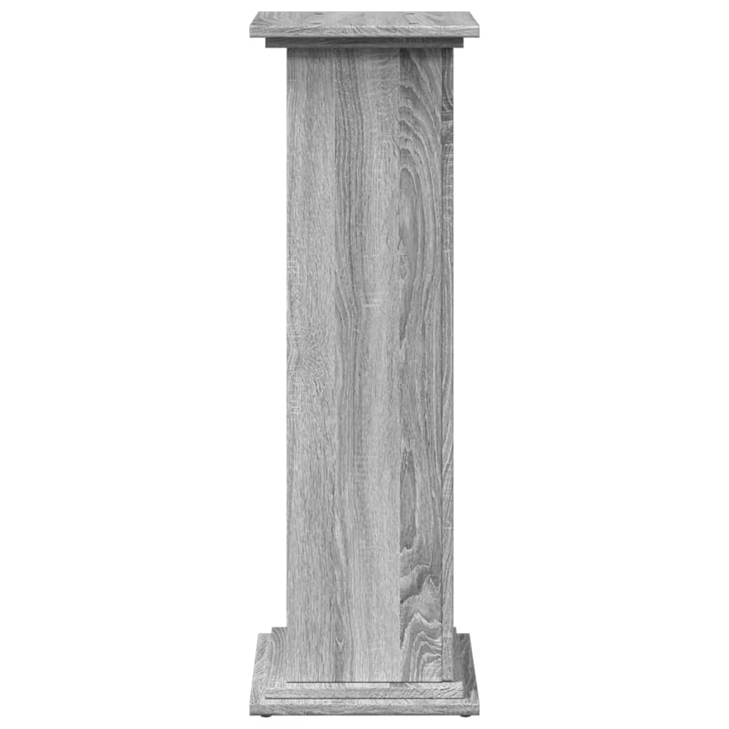 Espositore con Portaoggetti Grigio Sonoma 31x30x90cm Truciolato