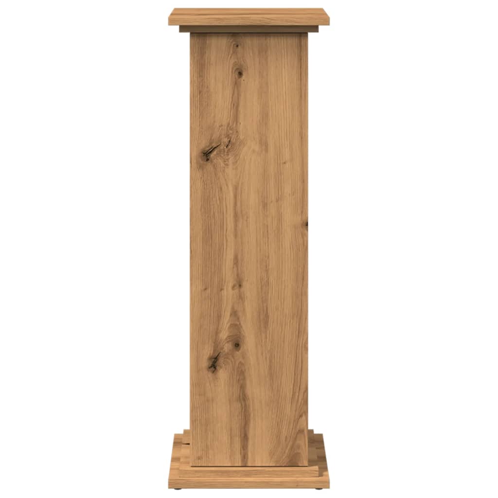 Espositore Portaoggetti Rovere Artigianale 31x30x90 Truciolato