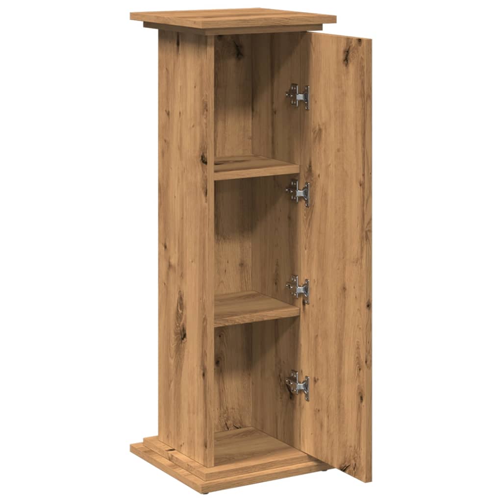 Espositore Portaoggetti Rovere Artigianale 31x30x90 Truciolato