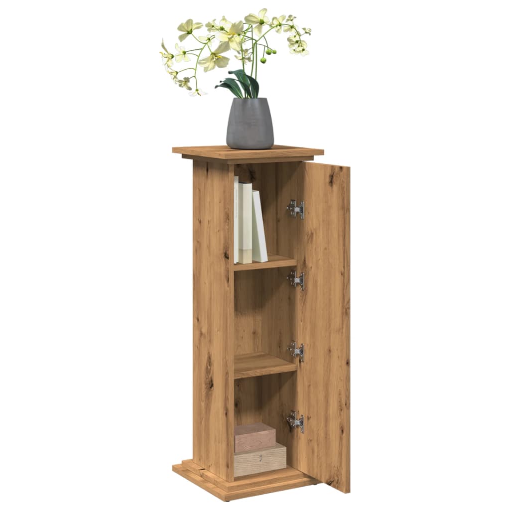 Espositore Portaoggetti Rovere Artigianale 31x30x90 Truciolato