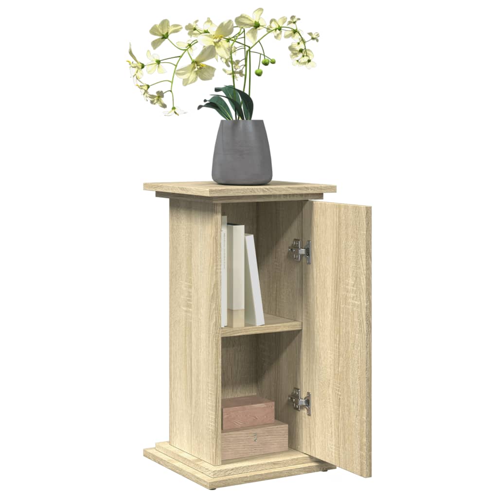 Espositore con Portaoggetti Rovere Sonoma 31x30x60cm Truciolato