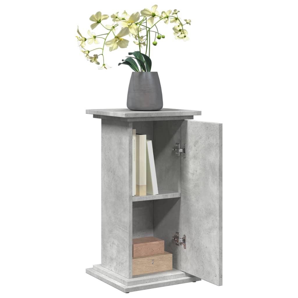Espositore con Portaoggetti Grigio Cemento 31x30x60 Truciolato