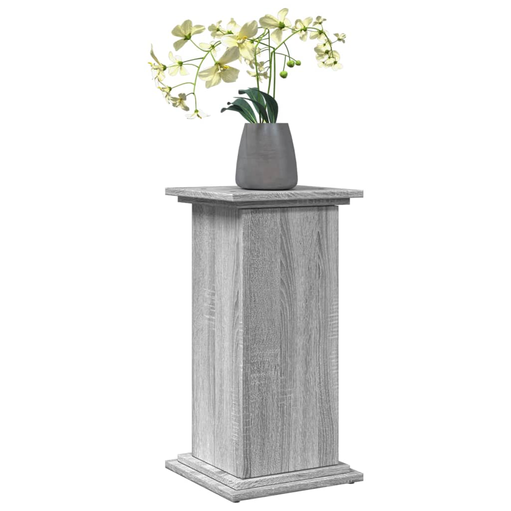 Espositore con Portaoggetti Grigio Sonoma 31x30x60cm Truciolato