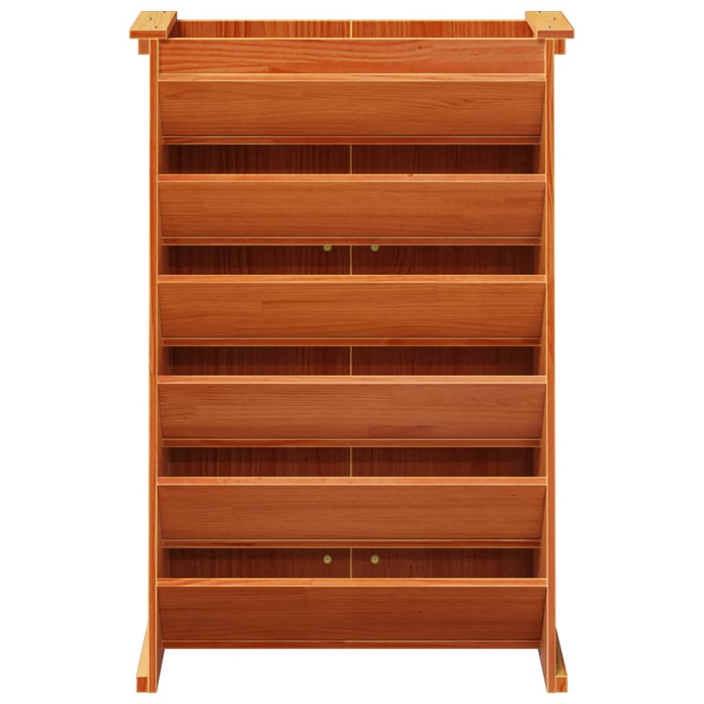 Fioriera Erbe 6 Ripiani Marrone Cera 69x40x101,5cm Legno Pino