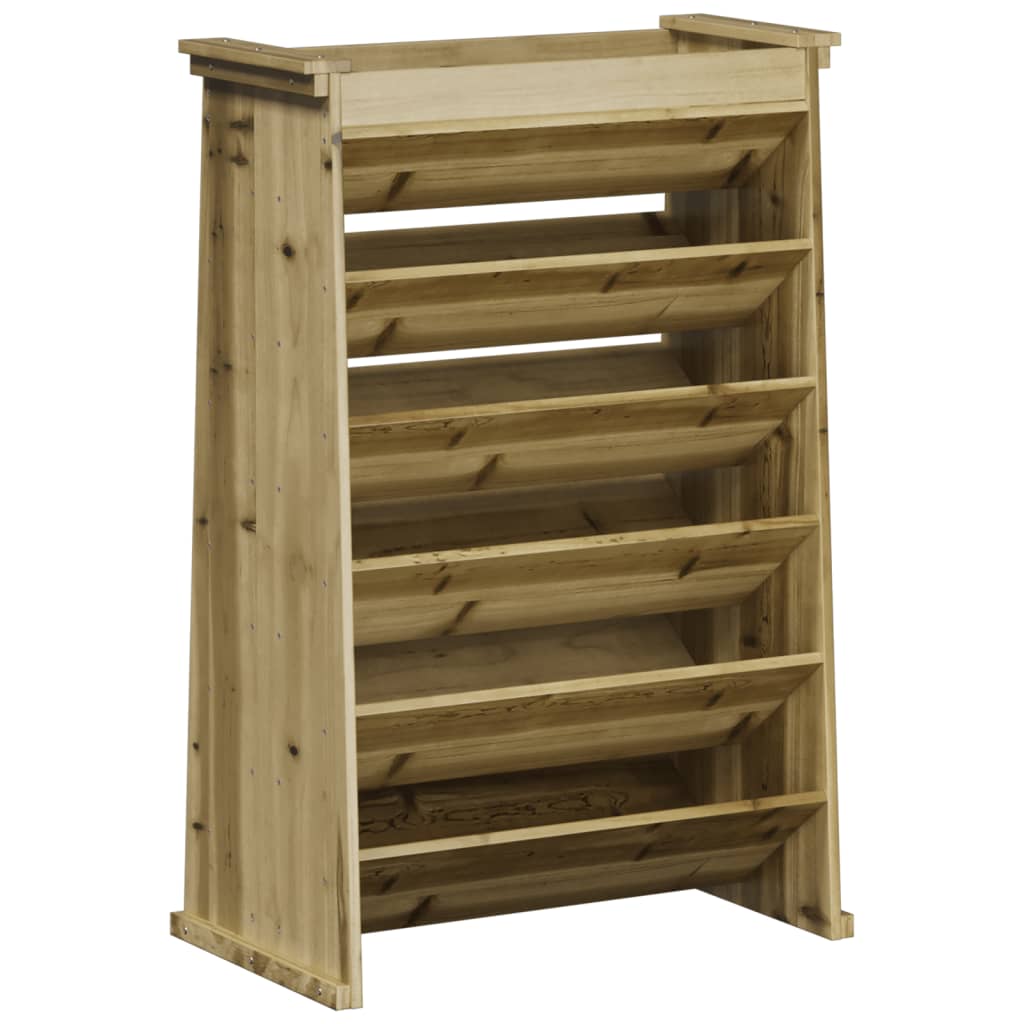 Fioriera per Erbe 6 Ripiani 69x40x101,5cm Legno Impregnato Pino