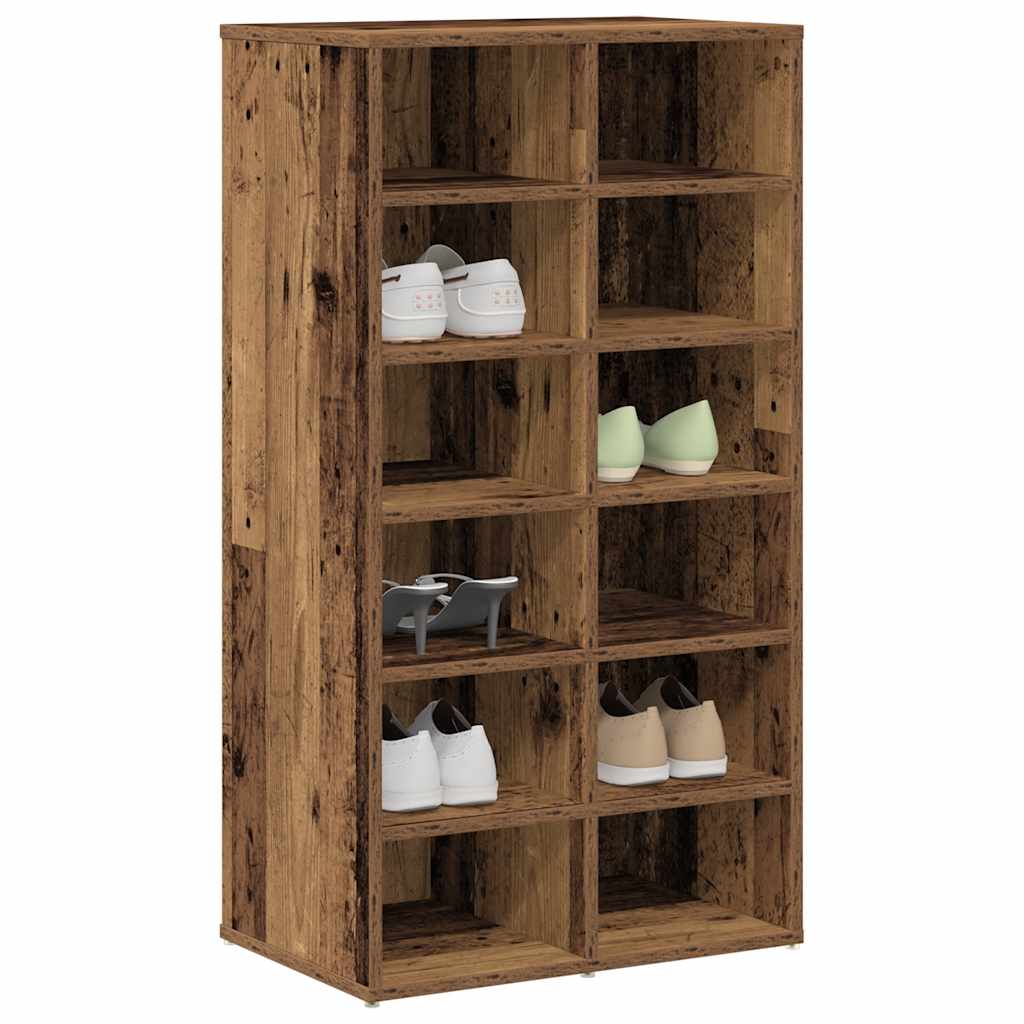 Scarpiera Legno Antico 54x34x100,5 cm in Truciolato