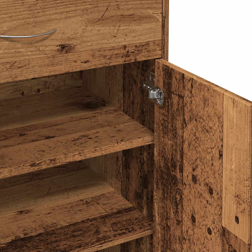 Scarpiera Legno Antico 60x35x84 cm in Legno Multistrato