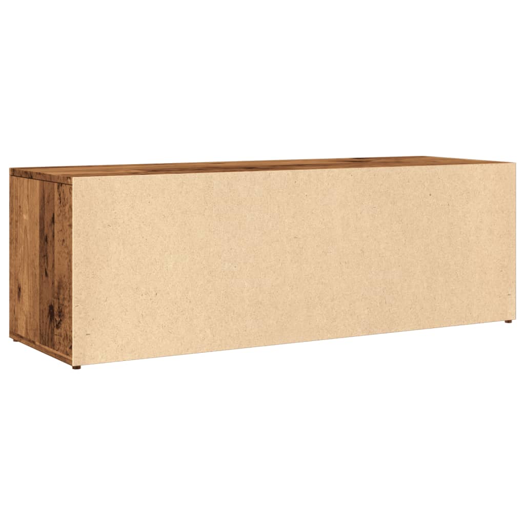 Panchina con Scarpiera Legno Antico 102x35x35 cm in Truciolato