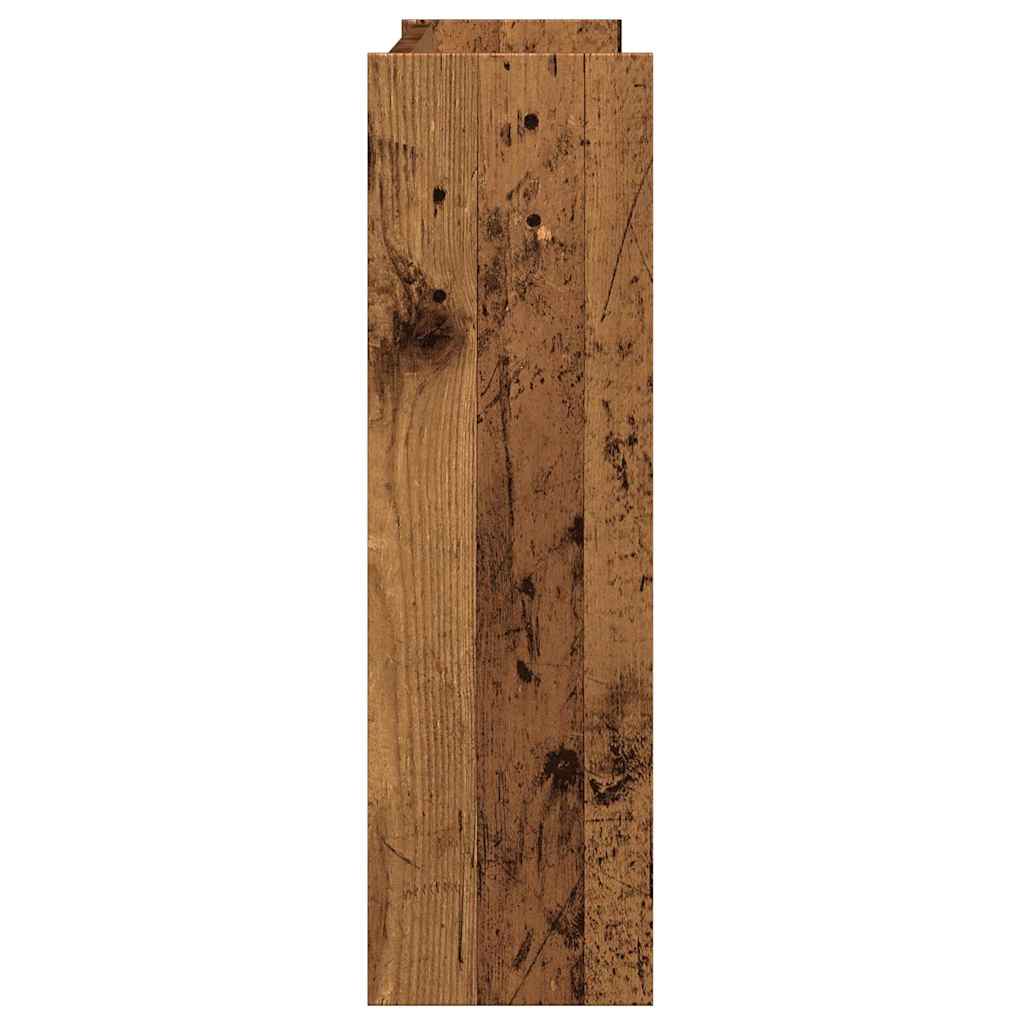 Scarpiera a Muro Legno Antico 80x18x60 cm in Truciolato