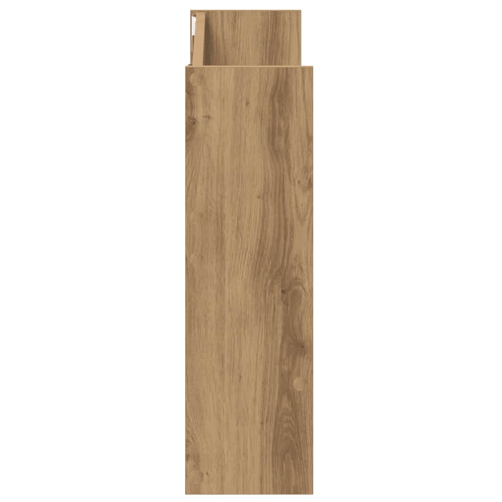 Scarpiera a Muro Rovere Artigianale 80x18x60 cm in Truciolato
