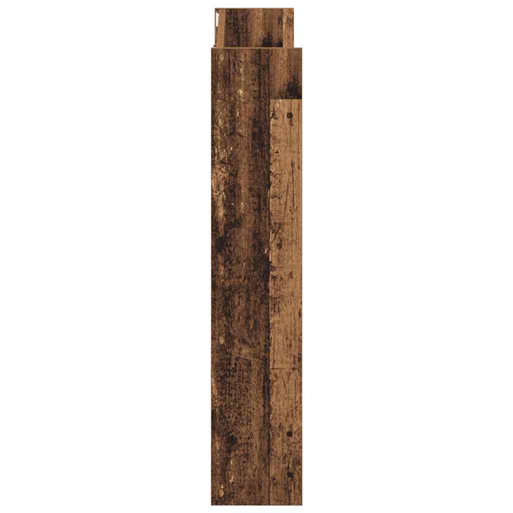 Scarpiera a Muro Legno Antico 80x18x90 cm in Legno Multistrato