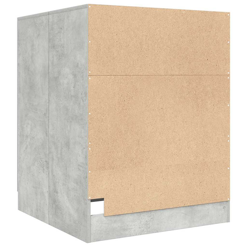 Mobile per Lavatrice Grigio Cemento 70,5x71,5x91,5 cm