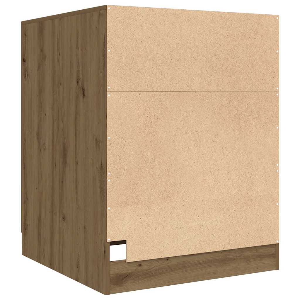 Mobile per Lavatrice Rovere Artigianale 70,5x71,5x91,5 cm
