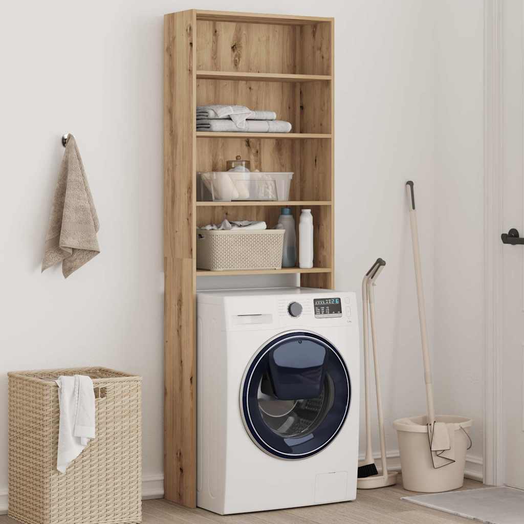 Mobile per Lavatrice Rovere Artigianale 64x24x190 cm