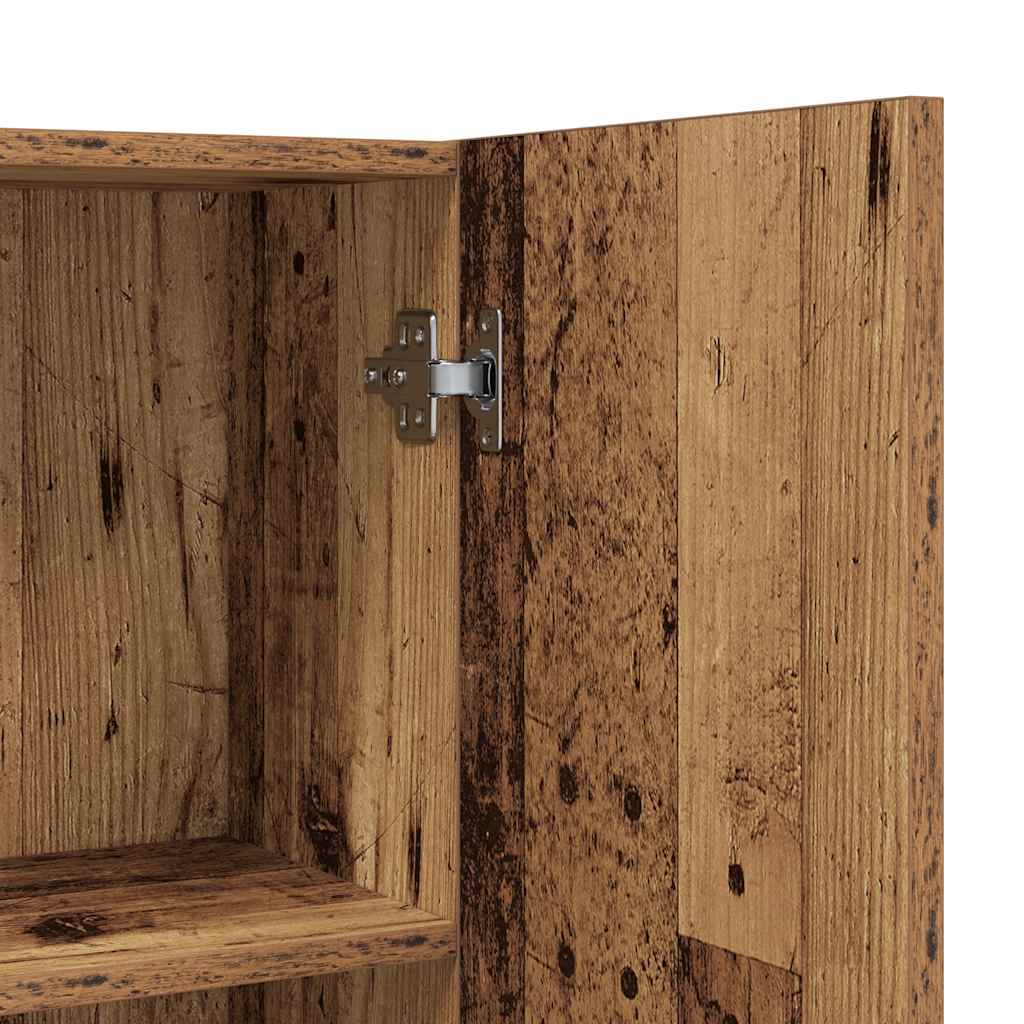 Mobile per Lavatrice Legno Antico 64x25,5x190 cm