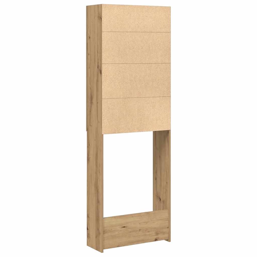 Mobile per Lavatrice Rovere Artigianale 64x25,5x190 cm