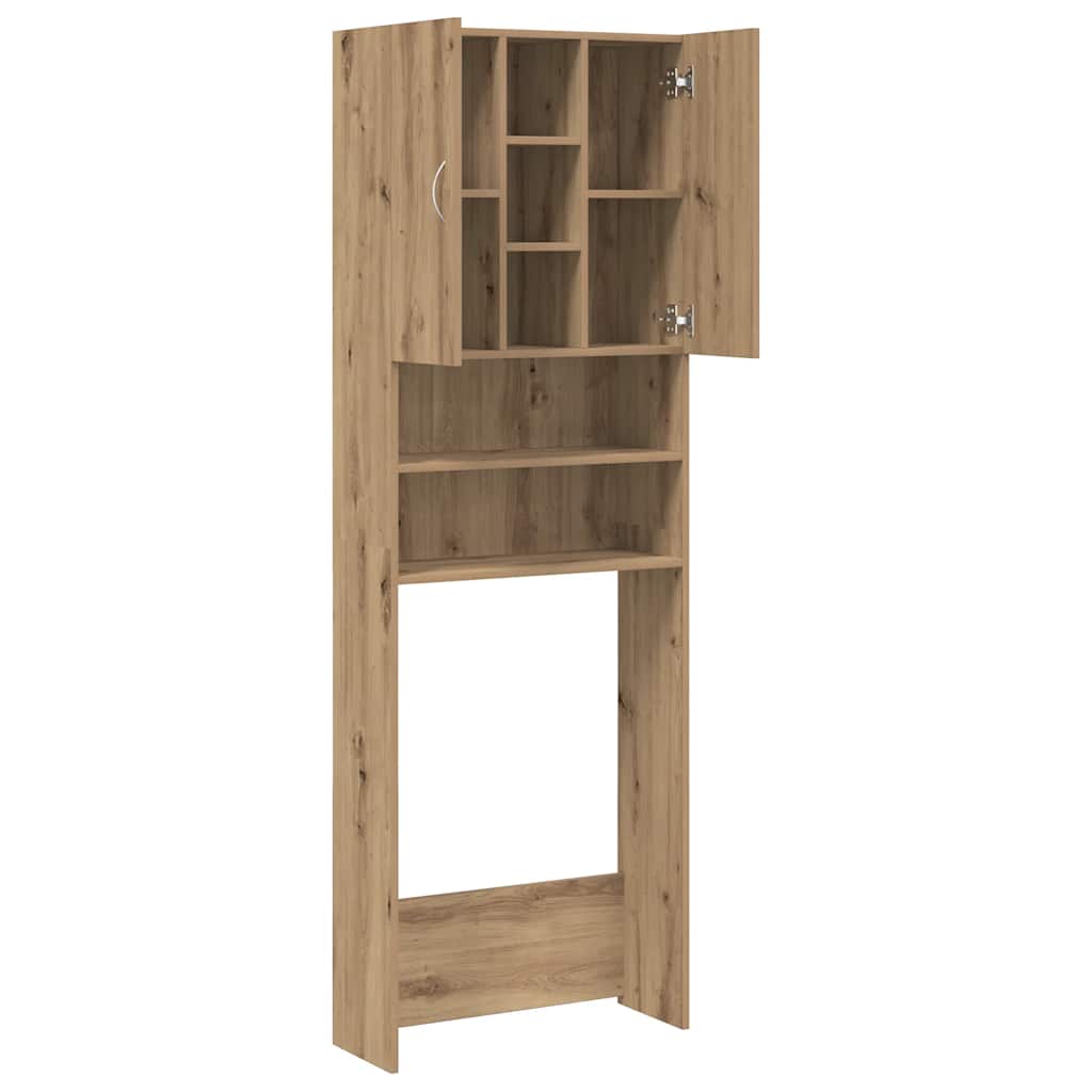 Mobile per Lavatrice Rovere Artigianale 64x25,5x190 cm