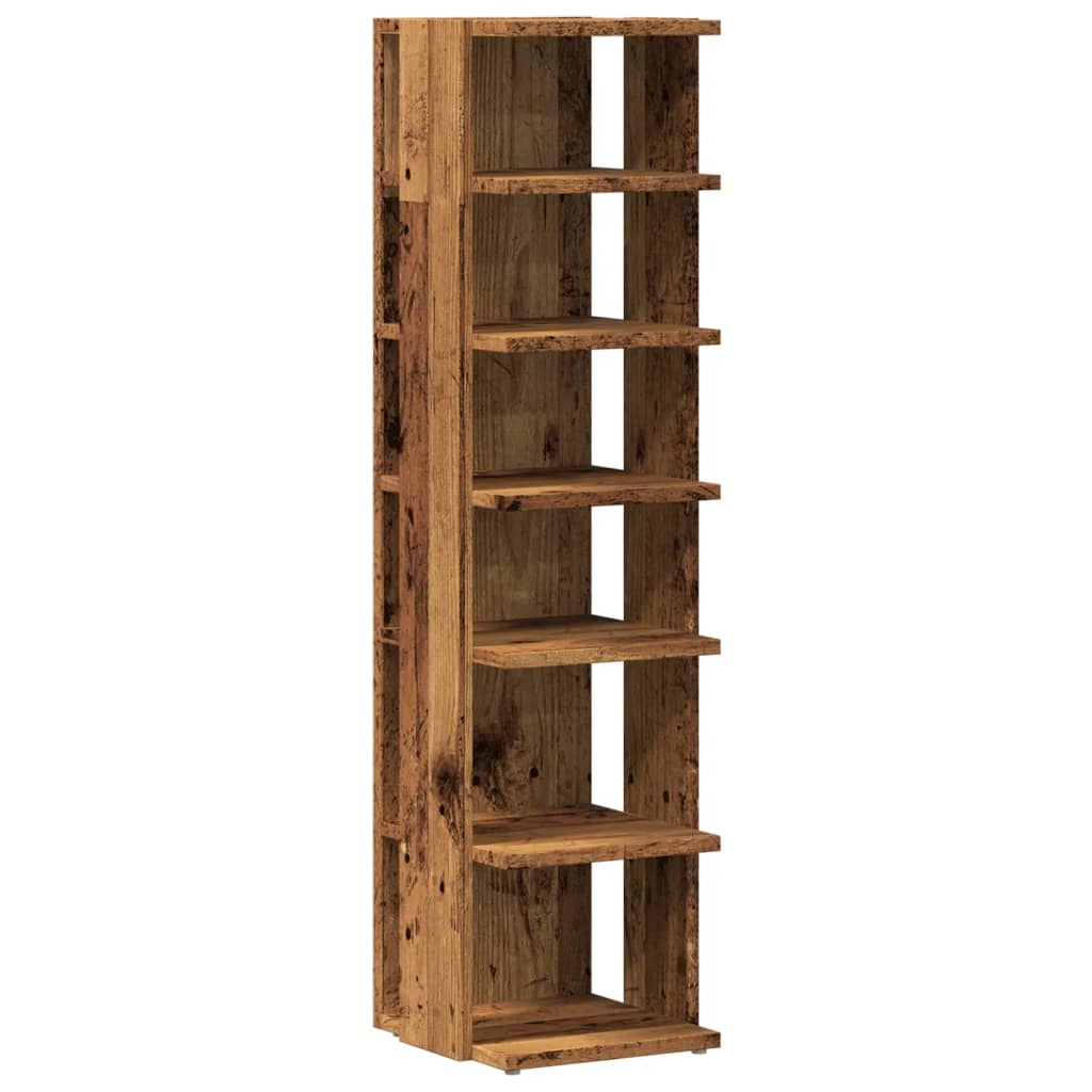 Scarpiera Legno Antico 28x27x102 cm in Legno Multistrato