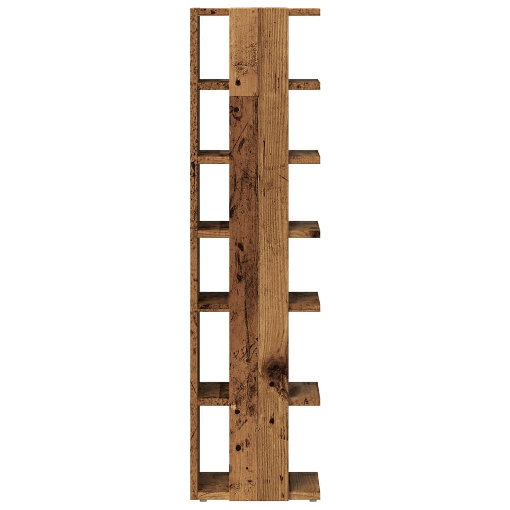 Scarpiera Legno Antico 28x27x102 cm in Legno Multistrato