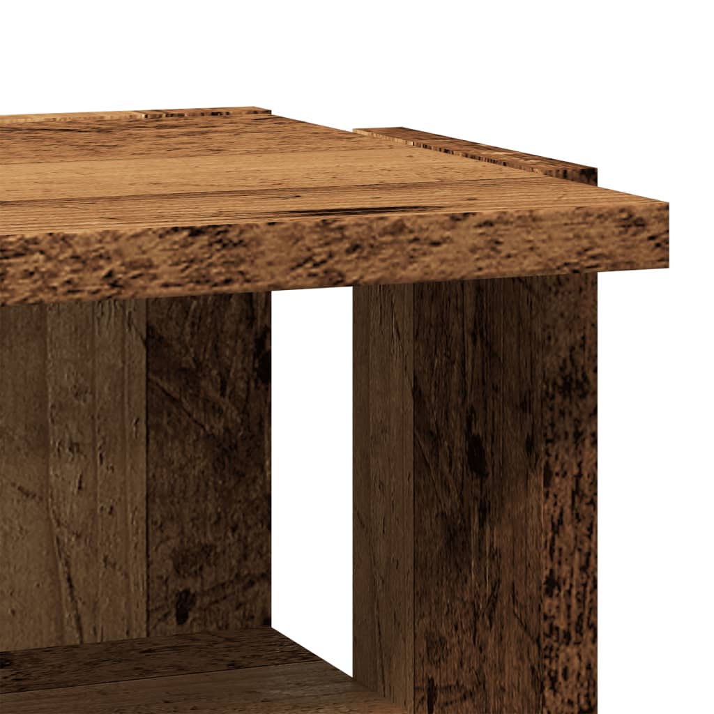 Scarpiere 2 pz Legno Antico 28x27x102 cm in Legno Multistrato