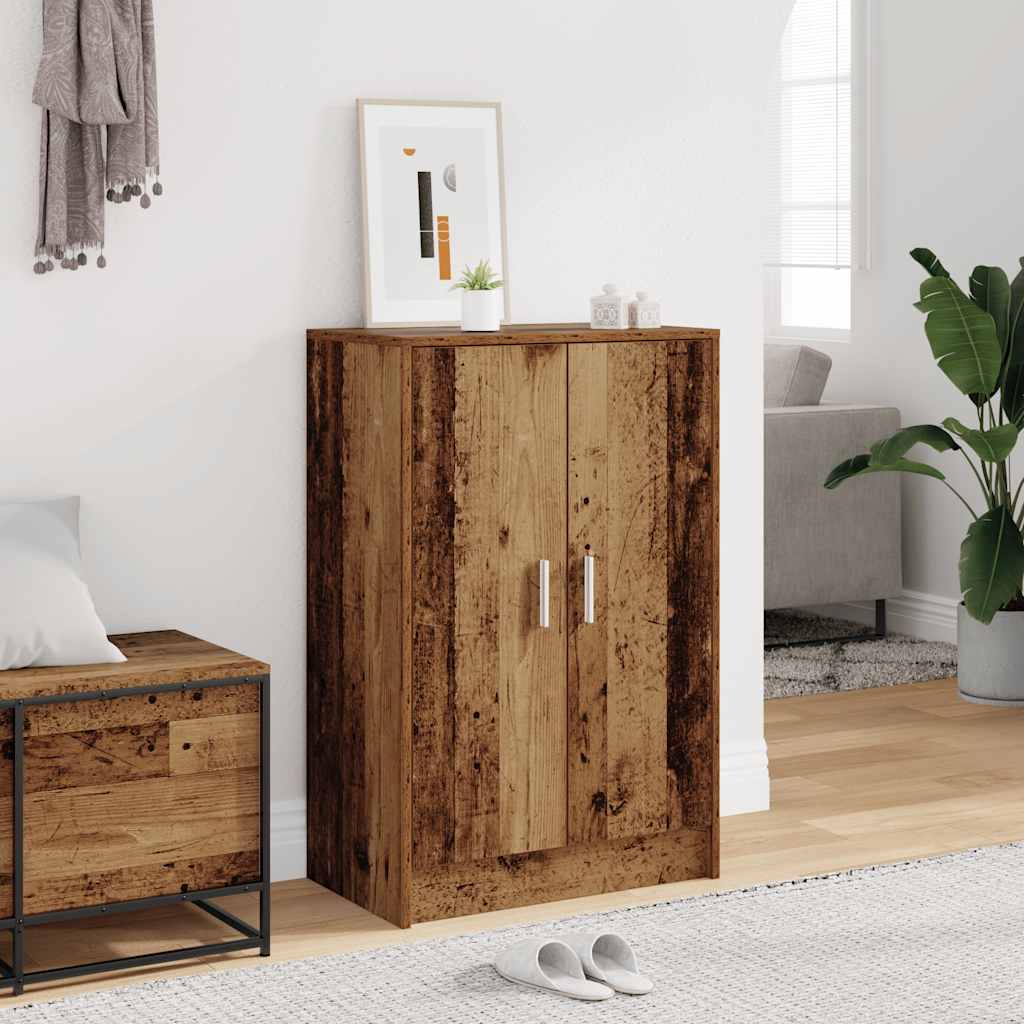 Scarpiera Legno Antico 60x35x92 cm in Legno Multistrato