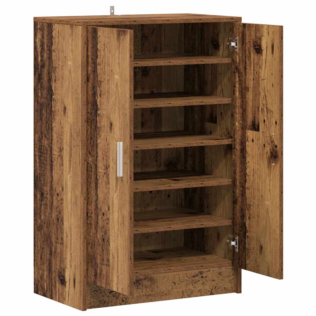 Scarpiera Legno Antico 60x35x92 cm in Legno Multistrato