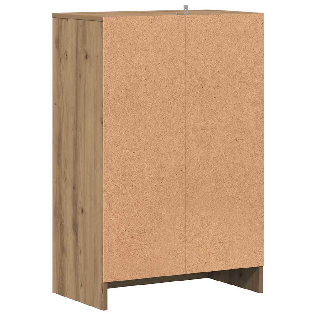 Scarpiera Rovere Artigianale 60x35x92 cm in Legno Multistrato