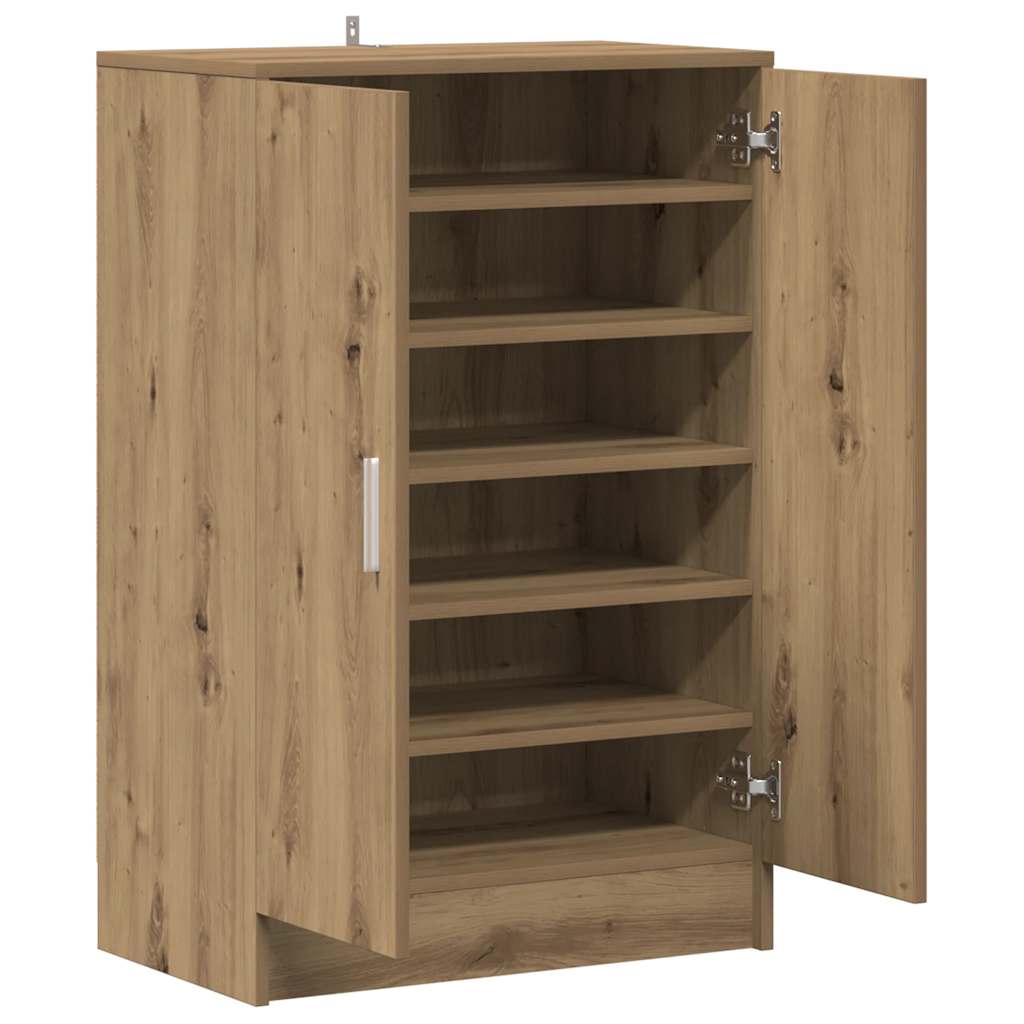 Scarpiera Rovere Artigianale 60x35x92 cm in Legno Multistrato