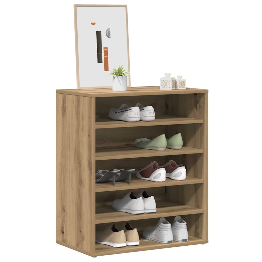 Mobile per scarpe 60 x 35 x 70 cm Rovere Artigianale 5 ripiani