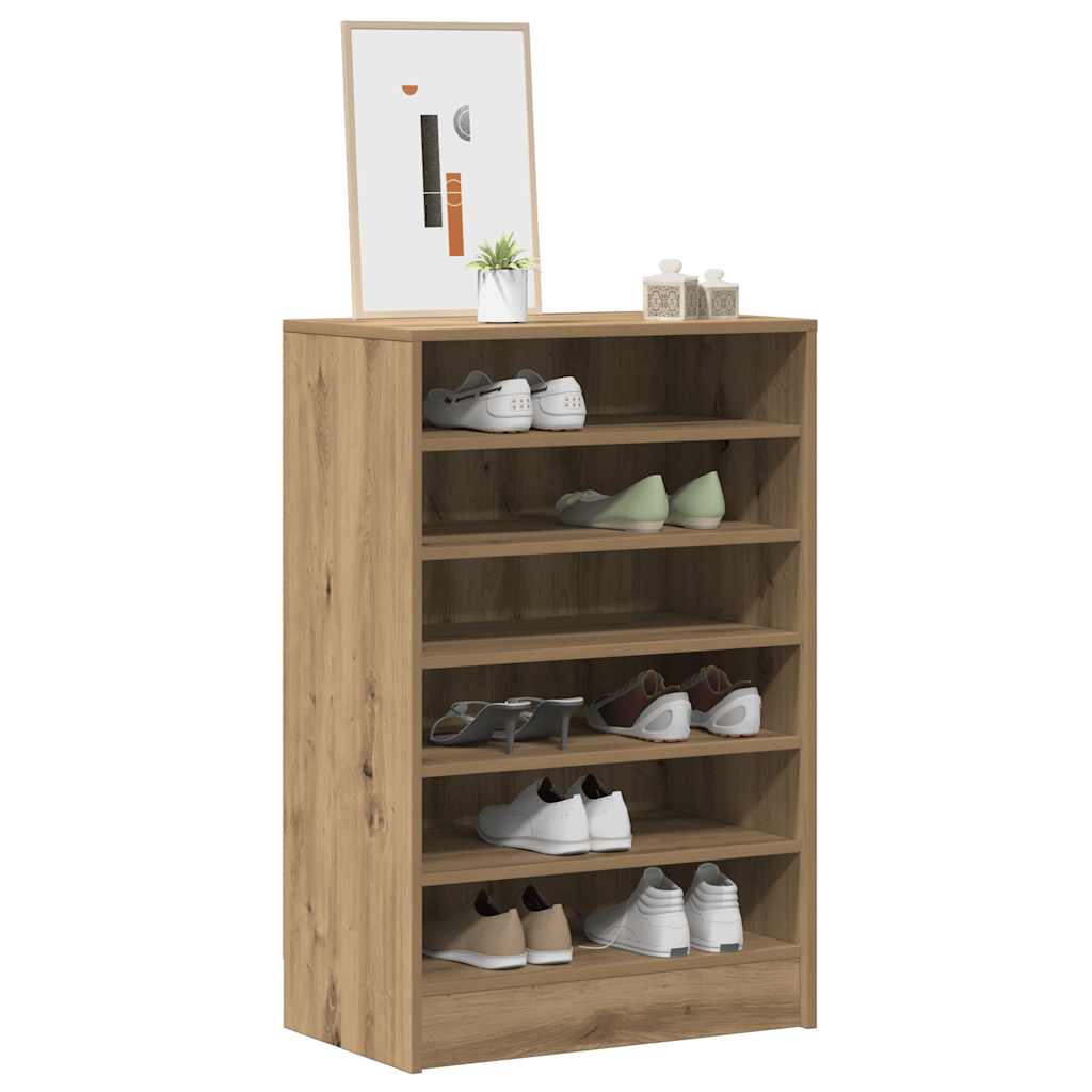 Scarpiera Rovere Artigianale 60x35x92 cm in Legno Multistrato